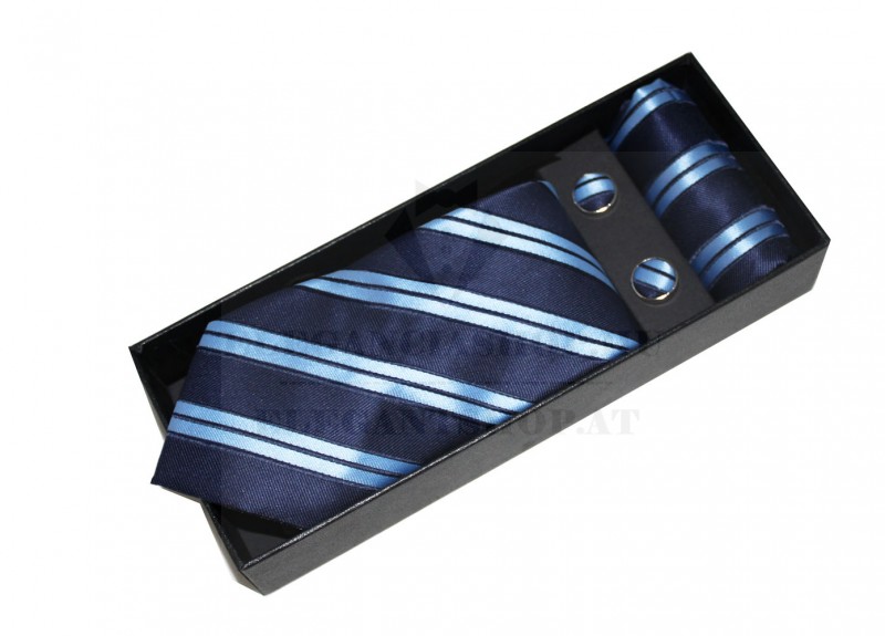 NM nyakkendő szett - Kék csíkos